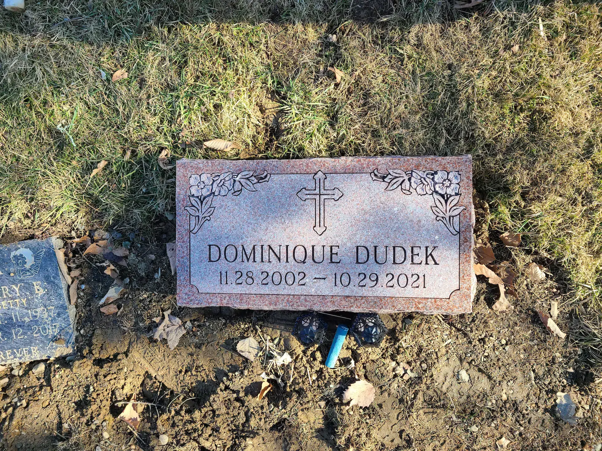 Granite Grave Marker hand-carved by Flat Marker Shop in NJ — image 3