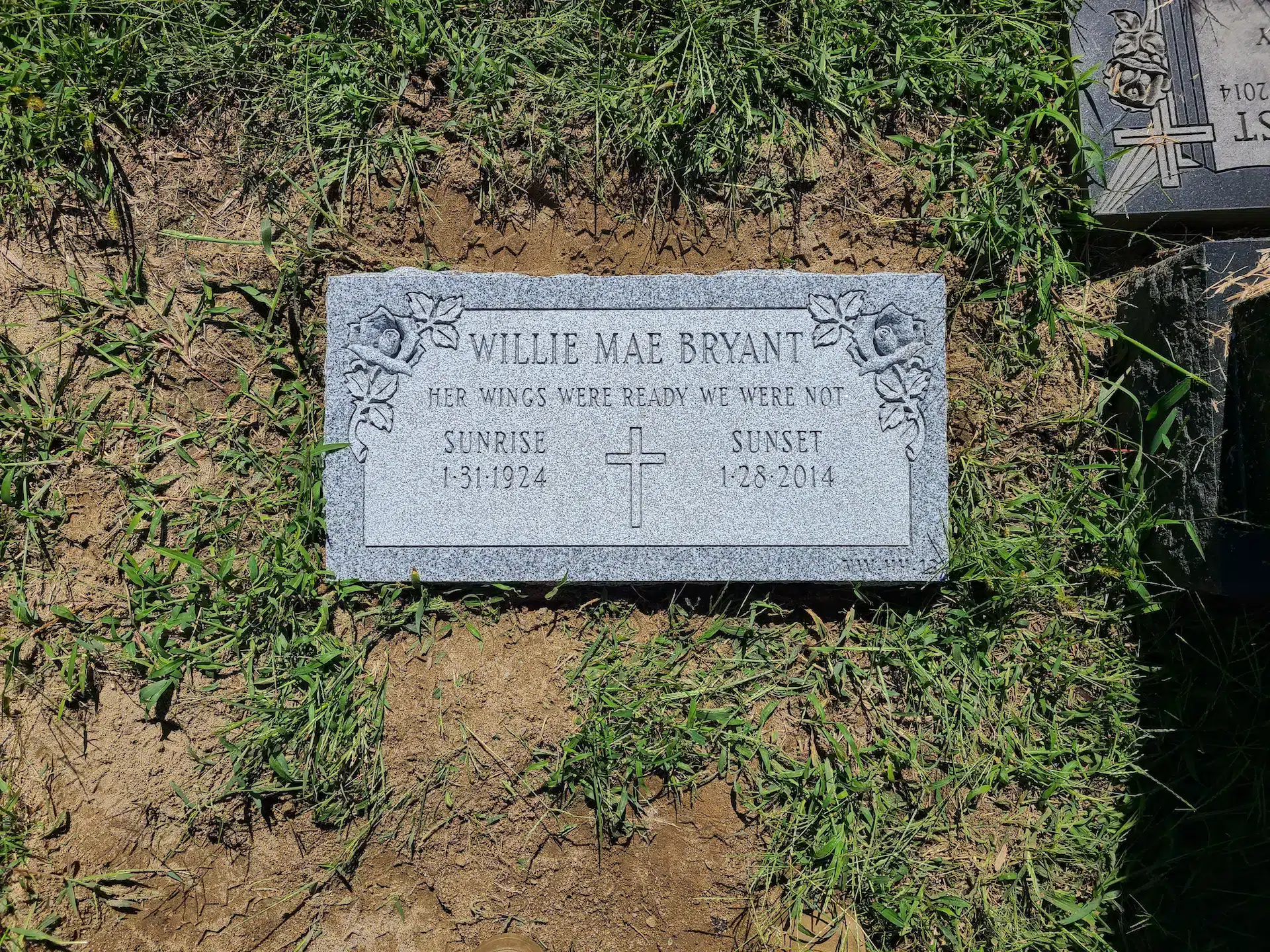 Granite Grave Marker hand-carved by Flat Marker Shop in NJ — image 5