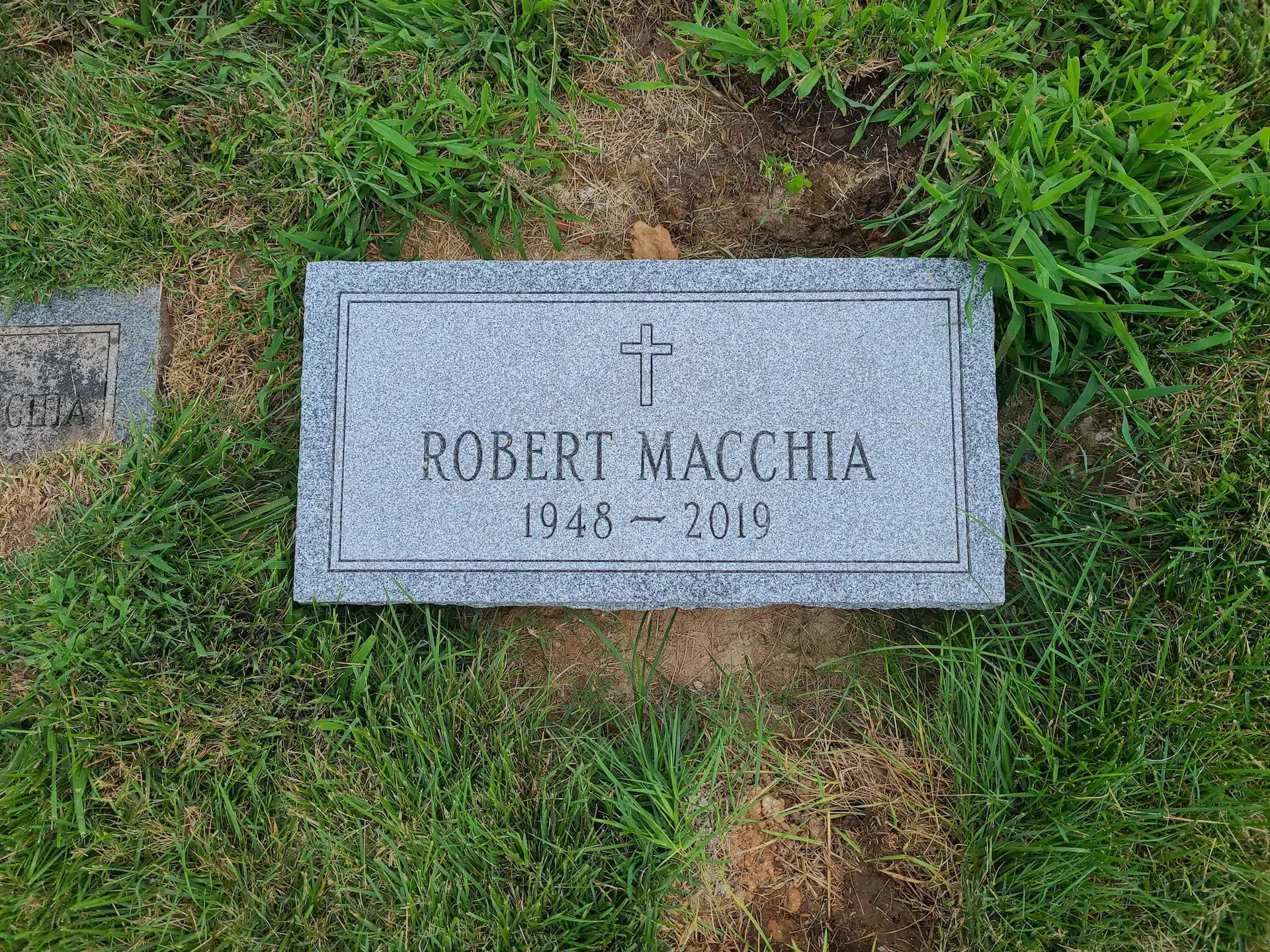 Granite Grave Marker hand-carved by Flat Marker Shop in NJ — image 2